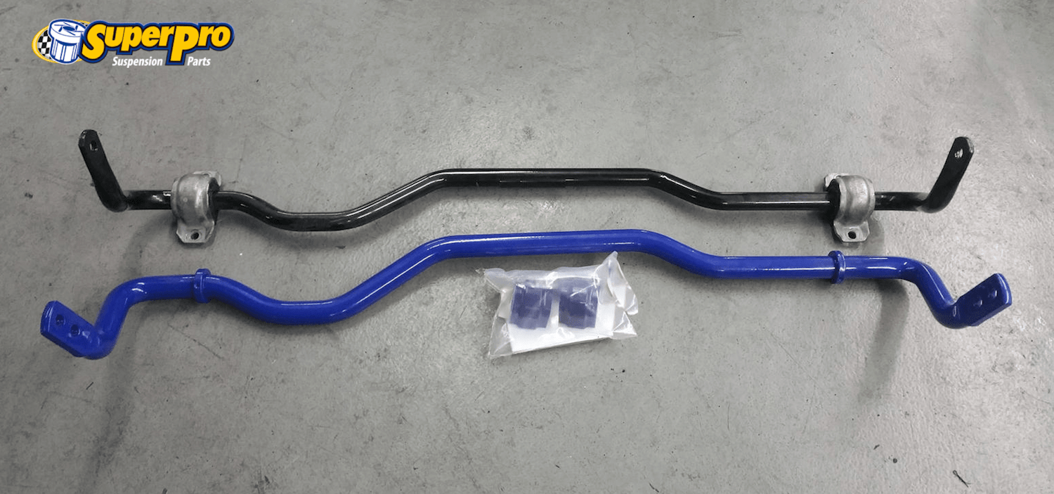 Audi RS# OE vs SuperPro adjustable sway bar upgrade